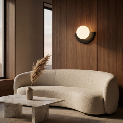 Bolla Lucente Glass Globe Wall Sconce Hardwired G9 LED Ready