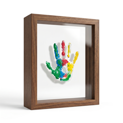 Impronta Baby Handprint Keepsake Frame Floating Double Glass Display