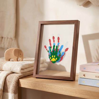 Impronta Baby Handprint Keepsake Frame Floating Double Glass Display