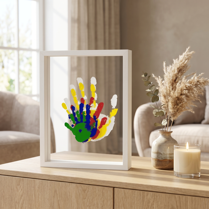 Impronta Baby Handprint Keepsake Frame Floating Double Glass Display