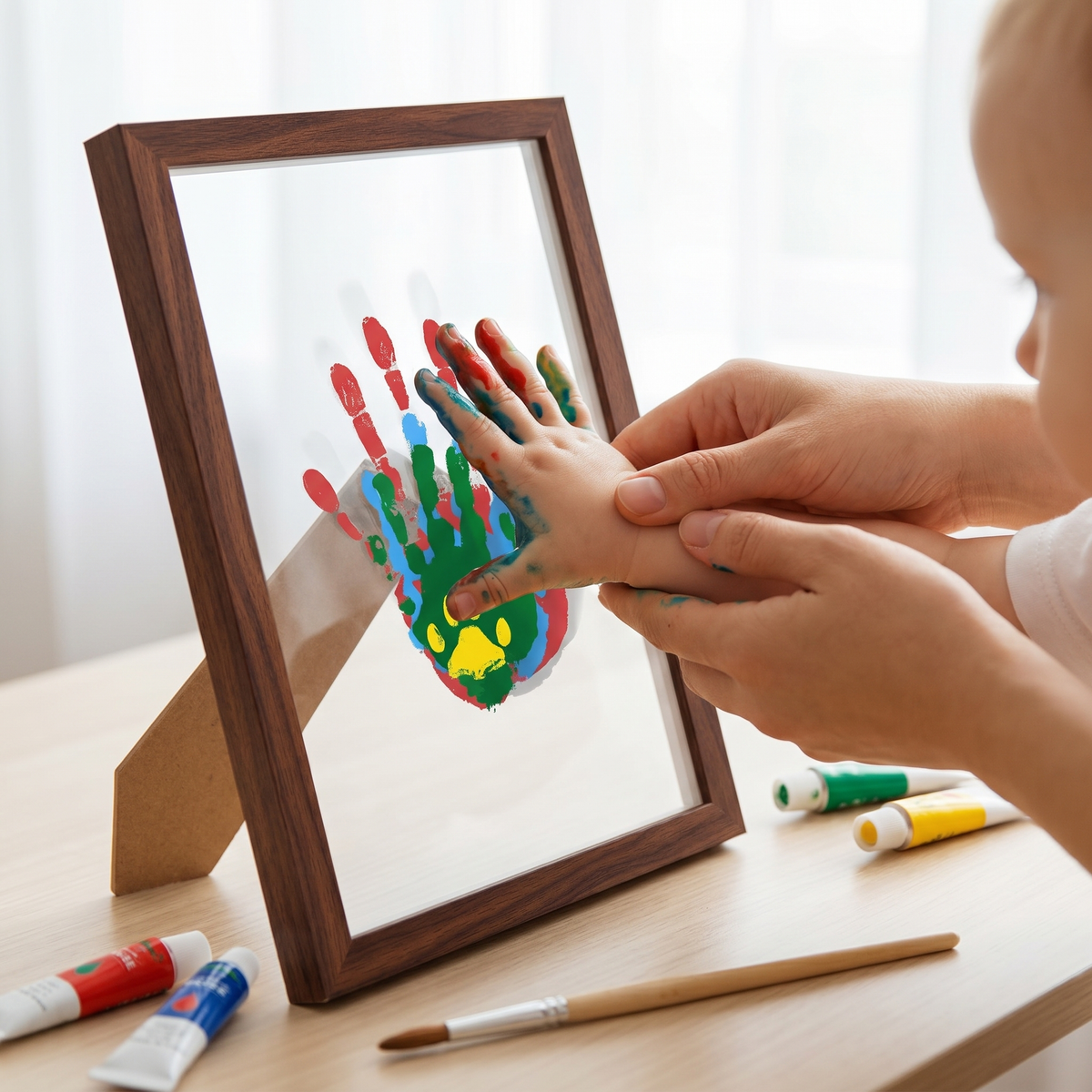 
Impronta Baby Handprint Keepsake Frame Floating Double Glass Display