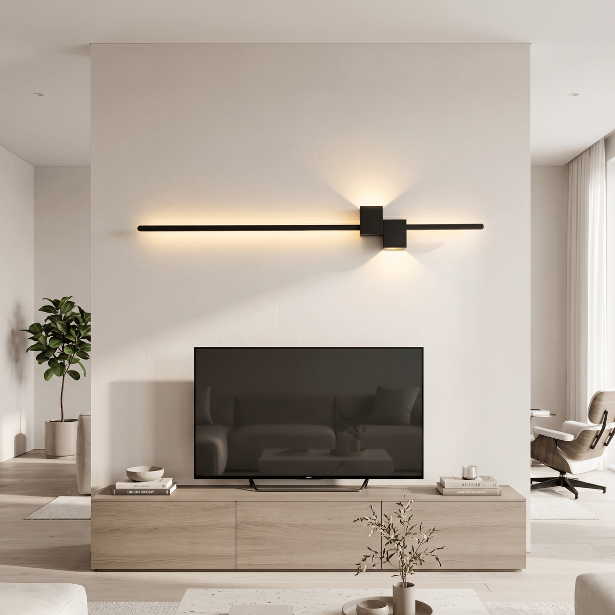 
Filo Linear LED Wall Light Slim Metal Bar Up and Down Sconce