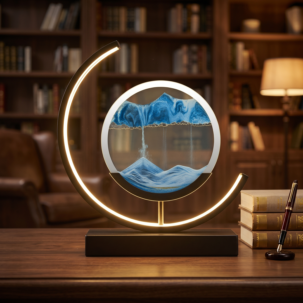 
Duna Moving Sand Art Lamp Dimmable LED Desk and Bedside Light