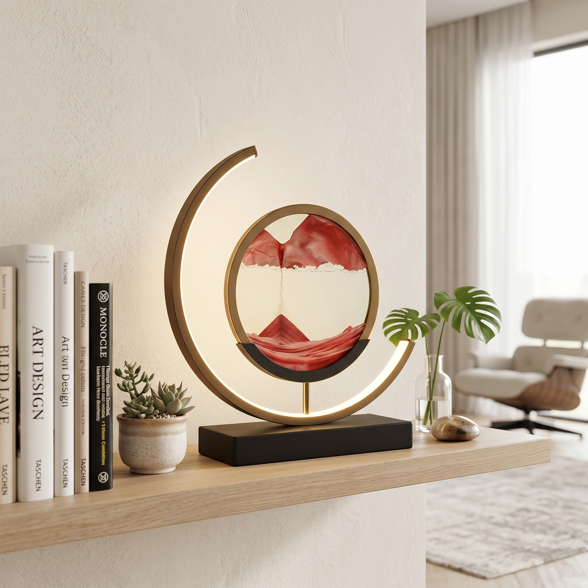 
Duna Moving Sand Art Lamp Dimmable LED Desk and Bedside Light