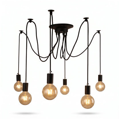 Ragnatela Dorata Spider Chandelier Multi-Arm Edison Bulb Ceiling Light