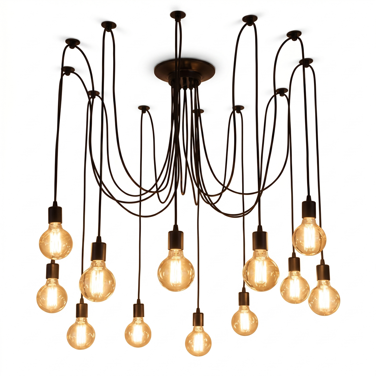 
Ragnatela Dorata Spider Chandelier Multi-Arm Edison Bulb Ceiling Light