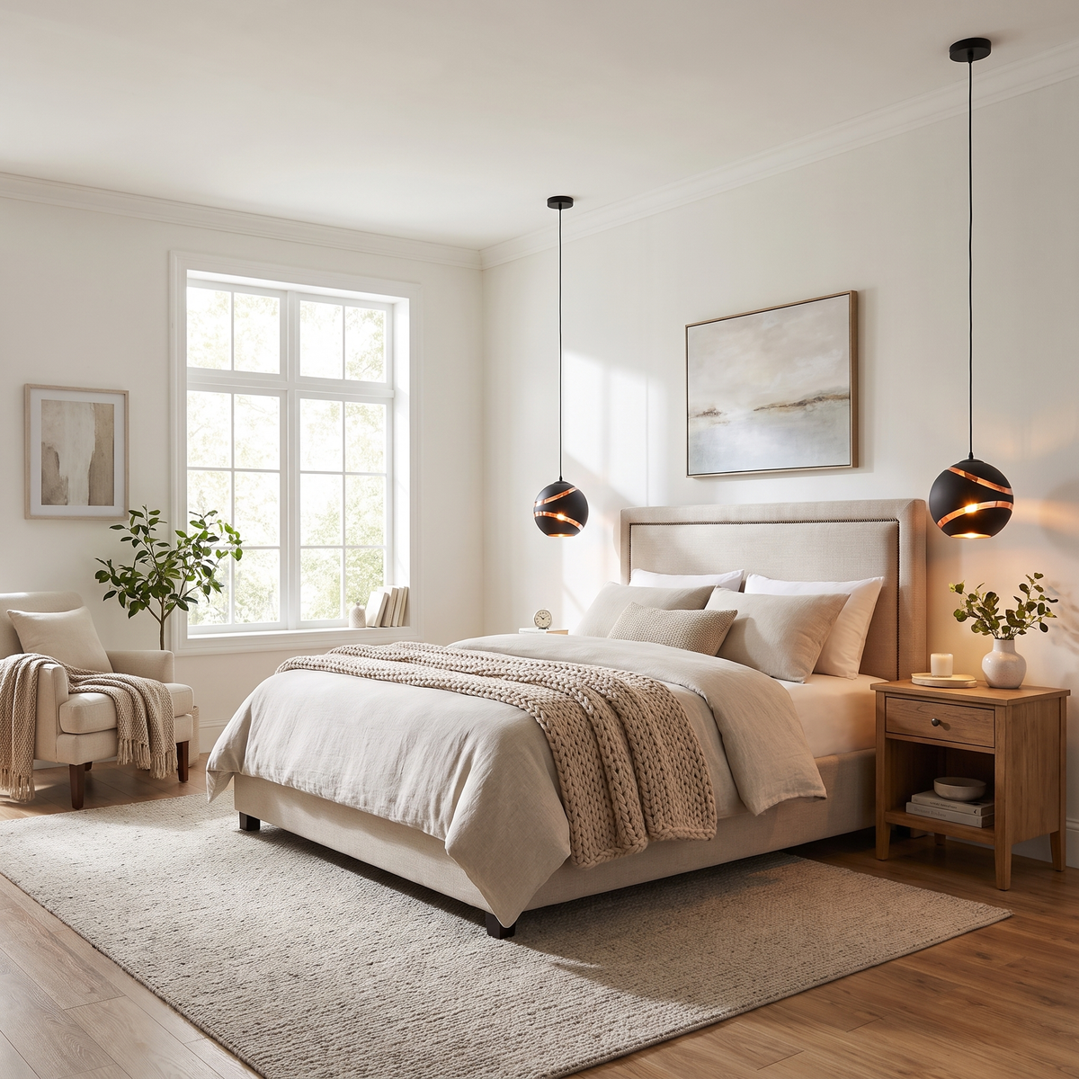 
Eclisse Dorata Glass Globe Pendant Copper Band Hanging Light